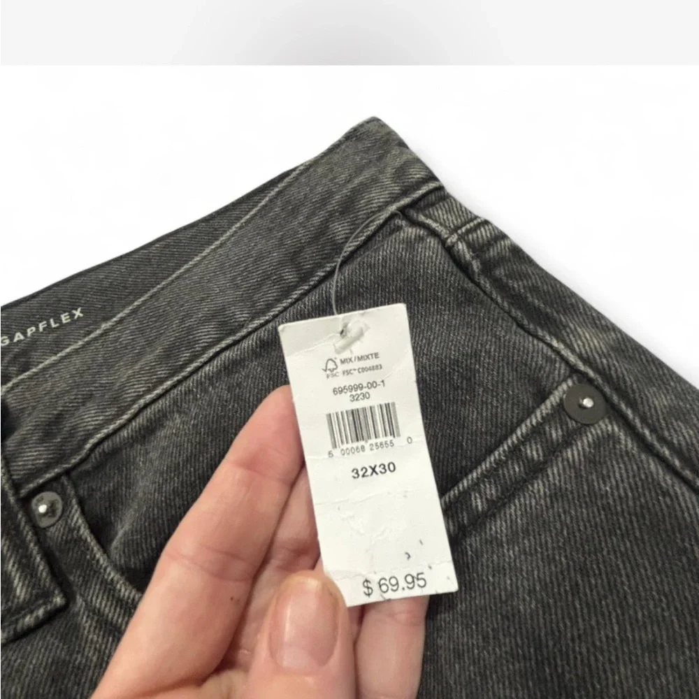 GAP Men's Dark Gray gap‎ flex relaxed tapered Straight Jeans